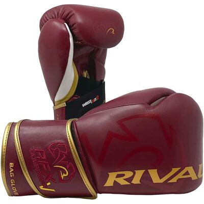 RIVAL - Boxing RFX-Guerrero-V HDEF Bag Gloves - 8 oz. - Burgundy/Gold RIVAL - Boxing RFX-Guerrero-V HDEF Bag Gloves - 8 oz. - Burgundy/Gold