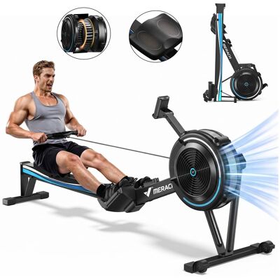 MERACH - NovaRow R50 Air Rowing Machine, Professional Air Resistance & Magnetic, Ergonomic Seat,440LBS, 90% Pre-assembled - Black MERACH - NovaRow R50 Air Rowing Machine, Professional Air Resistance & Magnetic, Ergonomic Seat,440LBS, 90% Pre-assembled - Black
