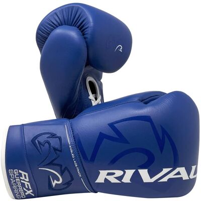 RIVAL - Boxing RFX-Guerrero HDEF Lace-Up Sparring Gloves - 14 oz. - Blue RIVAL - Boxing RFX-Guerrero HDEF Lace-Up Sparring Gloves - 14 oz. - Blue