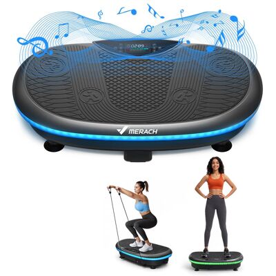 MERACH - 4D Vibration Plate, Whole Body Plate Vibration with 120 Speeds, LED Lights Bluetooth Speaker, Full Body Workout - Black MERACH - 4D Vibration Plate, Whole Body Plate Vibration with 120 Speeds, LED Lights Bluetooth Speaker, Full Body Workout - Black