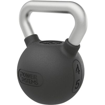 Power Systems - Elite Rubber Kettlebell -45 lb - Premium Rubber Coated Kettlebell for Strength Training - Black Power Systems - Elite Rubber Kettlebell -45 lb - Premium Rubber Coated Kettlebell for Strength Training - Black