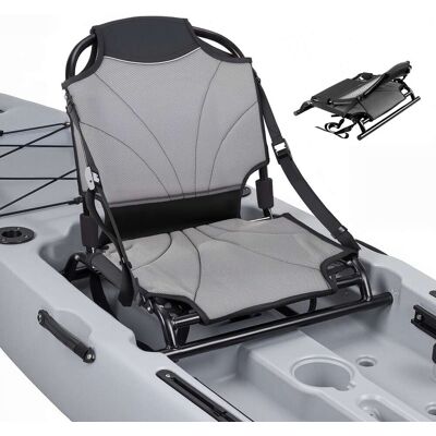 VEVOR - Kayak Seat, 1 Pack 1.3" Raised Height, Universal Foldable Canoe Seat with Adjustable Back Support, Adjustable Straps - Black & Gray VEVOR - Kayak Seat, 1 Pack 1.3" Raised Height, Universal Foldable Canoe Seat with Adjustable Back Support, Adjustable Straps - Black & Gray
