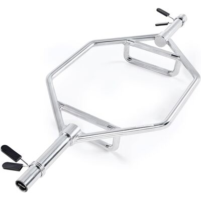 VEVOR - Hex Barbell with 2-Inch Diameter, 800 lbs Load Capacity, Knurled Handles for Enhanced Grip, Ideal for Weightlifting - Silver VEVOR - Hex Barbell with 2-Inch Diameter, 800 lbs Load Capacity, Knurled Handles for Enhanced Grip, Ideal for Weightlifting - Silver