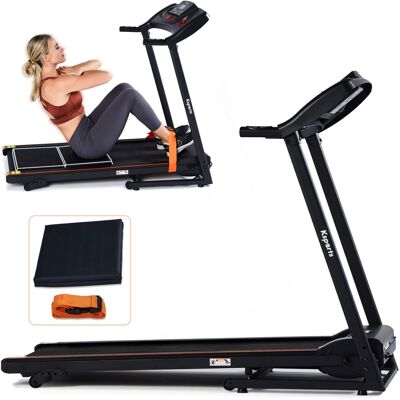 Ksports - Multi-Functional Electric Treadmill Cardio Strength Training Workout Set - Black Ksports - Multi-Functional Electric Treadmill Cardio Strength Training Workout Set - Black