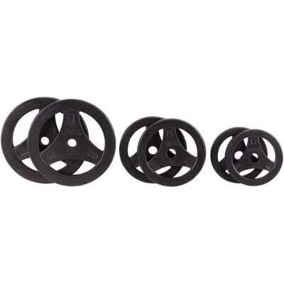 Power Systems - Full Barbell Plate Set w/Hand Grips - Includes 35 Pounds of Starter Plates - 10/5/2.5 lbs - Black Power Systems - Full Barbell Plate Set w/Hand Grips - Includes 35 Pounds of Starter Plates - 10/5/2.5 lbs - Black