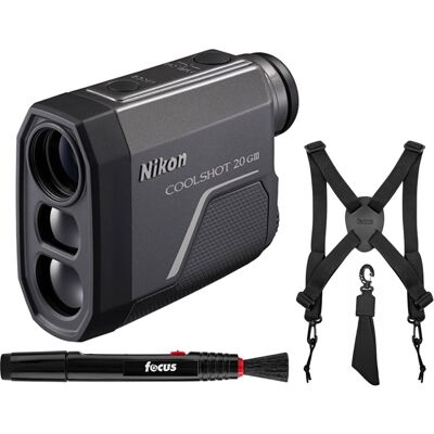 Nikon - CoolShot 20i GIII 6x20 Golf Laser Rangefinder with Accessory Bundle Nikon - CoolShot 20i GIII 6x20 Golf Laser Rangefinder with Accessory Bundle