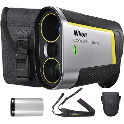 Nikon - COOLSHOT 50i GII 6x22 Golf Laser Rangefinder with 8-1200 Yard Range (2pc Bundle) Nikon - COOLSHOT 50i GII 6x22 Golf Laser Rangefinder with 8-1200 Yard Range (2pc Bundle)
