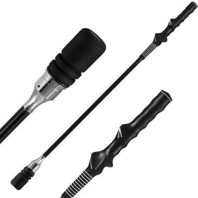 Gymax - Golf Swing Trainer Click Stick Swing Training Aid for Speed Flexibility Balance - Black Gymax - Golf Swing Trainer Click Stick Swing Training Aid for Speed Flexibility Balance - Black