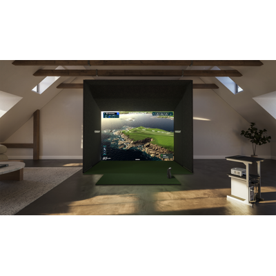 Foresight Sports - Complete Golf Sim Package w/ GC3 Launch Monitor, 12ft Frame, with Frame Extension Projector, Screen, & Mat - White Foresight Sports - Complete Golf Sim Package w/ GC3 Launch Monitor, 12ft Frame, with Frame Extension Projector, Screen, & Mat - White