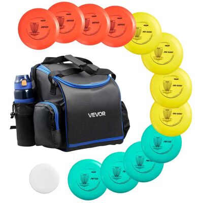 VEVOR - Disc Golf Set, 12-Piece Flying Disc Collection for Beginners, Starter Kit with Putter, Mid-Range, Driver, Mini Marker - Color mixing VEVOR - Disc Golf Set, 12-Piece Flying Disc Collection for Beginners, Starter Kit with Putter, Mid-Range, Driver, Mini Marker - Color mixing