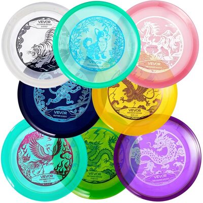 VEVOR - Disc Golf Set, 8 Pack Disc Golf Starter Set, Beginners Flying Discs for Full-Body Strength Training, with Putter - Multicolored VEVOR - Disc Golf Set, 8 Pack Disc Golf Starter Set, Beginners Flying Discs for Full-Body Strength Training, with Putter - Multicolored