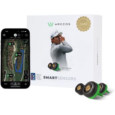 Arccos - Gen 4 Smart Sensor Golf Game Tracking System - Black/Green Arccos - Gen 4 Smart Sensor Golf Game Tracking System - Black/Green