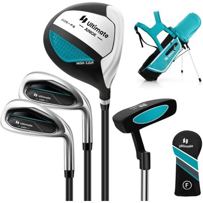 Costway - Kids Golf Practice Set Junior Complete Golf Club Set for Kids Age 5-7 Years Old - Blue Costway - Kids Golf Practice Set Junior Complete Golf Club Set for Kids Age 5-7 Years Old - Blue