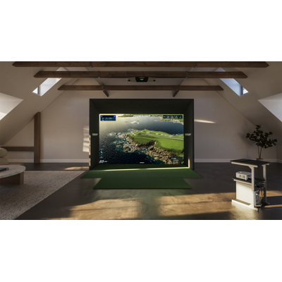 Foresight Sports - Complete Golf Sim Package w/ Falcon Launch Monitor, 13ft Frame, Projector, Screen, & Mat - White Foresight Sports - Complete Golf Sim Package w/ Falcon Launch Monitor, 13ft Frame, Projector, Screen, & Mat - White