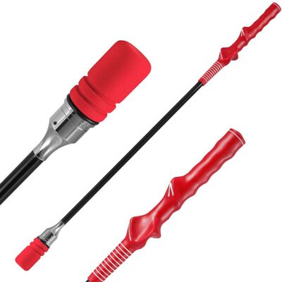 Gymax - Golf Swing Trainer Click Stick Swing Training Aid for Speed Flexibility Balance - Red Gymax - Golf Swing Trainer Click Stick Swing Training Aid for Speed Flexibility Balance - Red