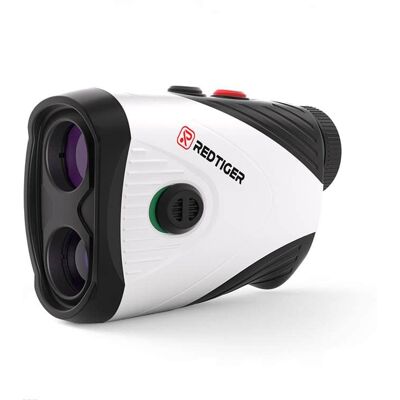 REDTIGER - Golf Rangefinder with Slope Switch, 1200 Yards, 7X Magnification, Flag Pole Locking - White REDTIGER - Golf Rangefinder with Slope Switch, 1200 Yards, 7X Magnification, Flag Pole Locking - White