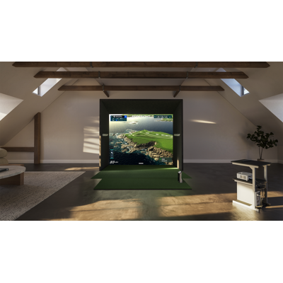 Foresight Sports - Complete Golf Sim Package w/ Quad-Max Launch Monitor, 11ft Frame, Projector, Screen, & Mat - White Foresight Sports - Complete Golf Sim Package w/ Quad-Max Launch Monitor, 11ft Frame, Projector, Screen, & Mat - White