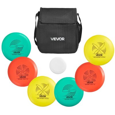 VEVOR - Disc Golf Set, 6 PCS Flying Discs for Beginners, Disc Golf Starter Set, with Putter, Mid-Range, Driver, Including Marker - Multicolored VEVOR - Disc Golf Set, 6 PCS Flying Discs for Beginners, Disc Golf Starter Set, with Putter, Mid-Range, Driver, Including Marker - Multicolored