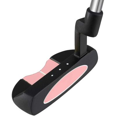 Costway - 30 Inch Junior Mallet Putter for Kids with Stainless Steel Shaft and Headcover - Pink Costway - 30 Inch Junior Mallet Putter for Kids with Stainless Steel Shaft and Headcover - Pink