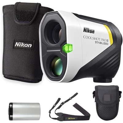 Nikon - COOLSHOT PRO III STABILIZED 6x21 Golf Laser Rangefinder with OLED Display (2pc Bundle) Nikon - COOLSHOT PRO III STABILIZED 6x21 Golf Laser Rangefinder with OLED Display (2pc Bundle)