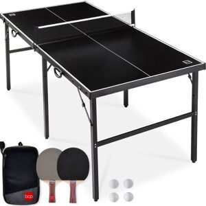 Best Choice Products - 6x3 Foot Portable Ping Pong Table, Folding Mid-Size Indoor Outdoor Table Tennis Set - Black Best Choice Products - 6x3 Foot Portable Ping Pong Table, Folding Mid-Size Indoor Outdoor Table Tennis Set - Black