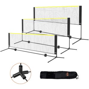 VEVOR - Badminton Net, Height Adjustable Volleyball Net, 10ft Wide Foldable Pickleball Net, Easy Setup Tennis Net Set with Poles - Black + yellow VEVOR - Badminton Net, Height Adjustable Volleyball Net, 10ft Wide Foldable Pickleball Net, Easy Setup Tennis Net Set with Poles - Black + yellow