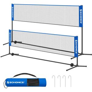 Songmics Home - 13 ft Badminton Net, Height Adjustable Volleyball Net, Pickleball Net with Poles - Blue Black Songmics Home - 13 ft Badminton Net, Height Adjustable Volleyball Net, Pickleball Net with Poles - Blue Black