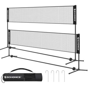 Songmics Home - 16.5 ft Badminton Net, Height Adjustable Volleyball Net, Pickleball Net with Poles - Black Songmics Home - 16.5 ft Badminton Net, Height Adjustable Volleyball Net, Pickleball Net with Poles - Black