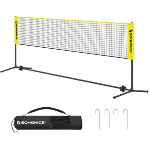 Songmics Home - 13 ft Badminton Net, Height Adjustable Volleyball Net, Pickleball Net with Poles - Yellow and Black Songmics Home - 13 ft Badminton Net, Height Adjustable Volleyball Net, Pickleball Net with Poles - Yellow and Black