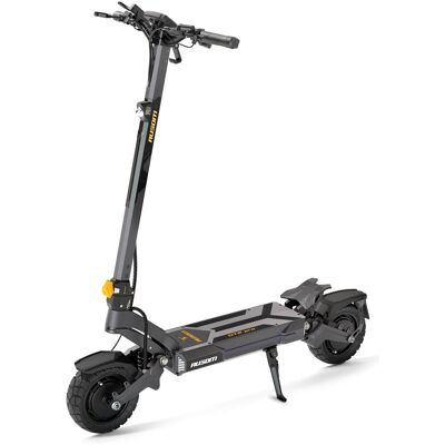 Ausom - DT2 Pro Foldable Electric Scooter w/ 71 mi Max Operating Range & 20 mph Max Speed, Dual 1100W Motors, Tubeless Tires - Gray/Yellow Ausom - DT2 Pro Foldable Electric Scooter w/ 71 mi Max Operating Range & 20 mph Max Speed, Dual 1100W Motors, Tubeless Tires - Gray/Yellow