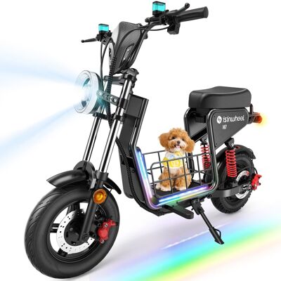 Isinwheel - H7 Commuting Electric Scooter(1000W Motor,20MPH Top speed,43Mlies Range) - Black Isinwheel - H7 Commuting Electric Scooter(1000W Motor,20MPH Top speed,43Mlies Range) - Black