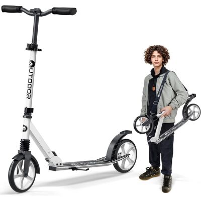 Outdoor Cruiser - Kick Scooter – Foldable, 8" Wheels, 3-Level Adjustable, for Ages 6+, Teens & Adults, 250 lbs Max - White Outdoor Cruiser - Kick Scooter – Foldable, 8" Wheels, 3-Level Adjustable, for Ages 6+, Teens & Adults, 250 lbs Max - White