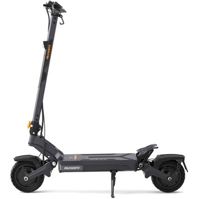 Ausom - DT2 Pro Foldable Electric Scooter w/ 71 Mile Max Range & 20 mph Max Speed, Dual 1100W Motors, Dual Hydraulic Brakes - Gray & Yellow Ausom - DT2 Pro Foldable Electric Scooter w/ 71 Mile Max Range & 20 mph Max Speed, Dual 1100W Motors, Dual Hydraulic Brakes - Gray & Yellow