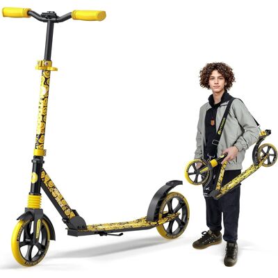 Outdoor Cruiser - Kick Scooter – Foldable, 8" Wheels, 3-Level Adjustable, for Ages 6+, Teens & Adults, 250 lbs Max - Yellow Outdoor Cruiser - Kick Scooter – Foldable, 8" Wheels, 3-Level Adjustable, for Ages 6+, Teens & Adults, 250 lbs Max - Yellow