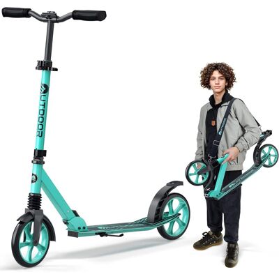 Outdoor Cruiser - Kick Scooter – Foldable, 8" Wheels, 3-Level Adjustable, for Ages 6+, Teens & Adults, 250 lbs Max - Aqua Outdoor Cruiser - Kick Scooter – Foldable, 8" Wheels, 3-Level Adjustable, for Ages 6+, Teens & Adults, 250 lbs Max - Aqua