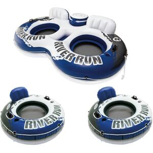 Intex - River Run Inflatable Double Rider Tube & 2 River Run Single Water Floats - Multicolor Intex - River Run Inflatable Double Rider Tube & 2 River Run Single Water Floats - Multicolor