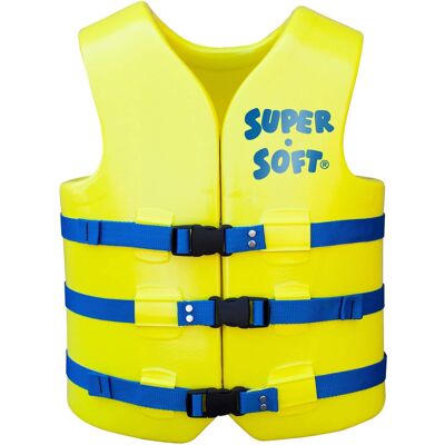 TRC Recreation - Super Soft Large Life Jacket Vinyl Coated Foam Swim Vest - Yellow TRC Recreation - Super Soft Large Life Jacket Vinyl Coated Foam Swim Vest - Yellow