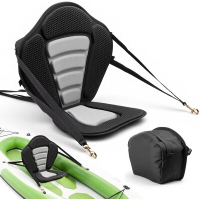 VEVOR - Kayak Seat, 1 Pack 0.5" Thick, Universal Paddle Board Seat with Back Support, Sit-on-Top Soft Padded Cushion - Black & Gray VEVOR - Kayak Seat, 1 Pack 0.5" Thick, Universal Paddle Board Seat with Back Support, Sit-on-Top Soft Padded Cushion - Black & Gray