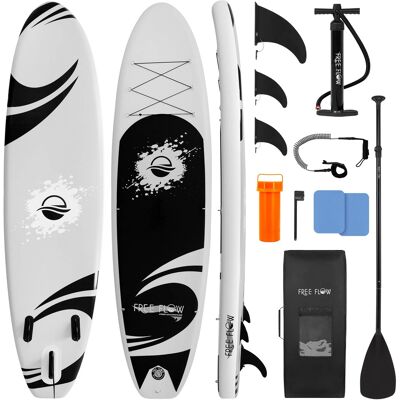 SereneLife - SLSUPB06 Inflatable Stand Up Paddle Board, 6” Thick, Premium SUP Accessories, Non-Slip Deck for Paddling - Black SereneLife - SLSUPB06 Inflatable Stand Up Paddle Board, 6” Thick, Premium SUP Accessories, Non-Slip Deck for Paddling - Black