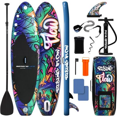 SereneLife - SLSUPB636 Inflatable Stand Up Paddle Board, 10’6” Stable Design, Non-Slip Deck with Premium Accessories - Multi Color SereneLife - SLSUPB636 Inflatable Stand Up Paddle Board, 10’6” Stable Design, Non-Slip Deck with Premium Accessories - Multi Color