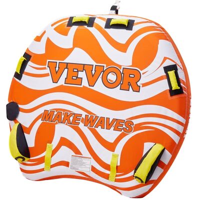 VEVOR - Towable Tubes for Boating, 1-2 Riders Inflatable Towable Tube for Boat to Pull, 340lbs Capacity Boat Tubes and Towables - Red,Yellow,Black VEVOR - Towable Tubes for Boating, 1-2 Riders Inflatable Towable Tube for Boat to Pull, 340lbs Capacity Boat Tubes and Towables - Red,Yellow,Black