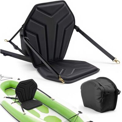 VEVOR - Kayak Seat, 1 Pack 1" Thick, Universal Paddle Board Seat with Back Support, Hexagonal Sit-on-Top Soft Padded Cushion - Black VEVOR - Kayak Seat, 1 Pack 1" Thick, Universal Paddle Board Seat with Back Support, Hexagonal Sit-on-Top Soft Padded Cushion - Black