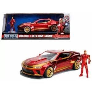 Jada Toys - Marvel - Iron Man & 2016 Chevy Camaro Die-cast Car, 1:24 Scale Vehicle & 2.75 - Collectibles - Multicolor Jada Toys - Marvel - Iron Man & 2016 Chevy Camaro Die-cast Car, 1:24 Scale Vehicle & 2.75 - Collectibles - Multicolor