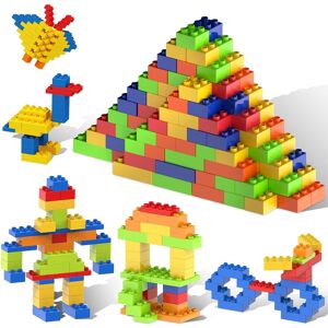 PicassoTiles - PICASSO-TILES 200PCS Large Construction Brick Building Blocks Set, STEM Toy Playset with 5 Colors & 4 Shapes for Kids PicassoTiles - PICASSO-TILES 200PCS Large Construction Brick Building Blocks Set, STEM Toy Playset with 5 Colors & 4 Shapes for Kids