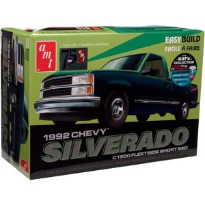 AMT - AMT1408M 1992 Chevrolet Silverado C1500 Shortbed Fleetside Pickup Truck 1:25 Scale Model Kit - Black AMT - AMT1408M 1992 Chevrolet Silverado C1500 Shortbed Fleetside Pickup Truck 1:25 Scale Model Kit - Black