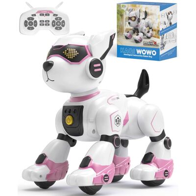 Sugift - Smart Interactive Robot Dog Toy for Kids with Remote Control, Voice and Touch Features - Pink Sugift - Smart Interactive Robot Dog Toy for Kids with Remote Control, Voice and Touch Features - Pink