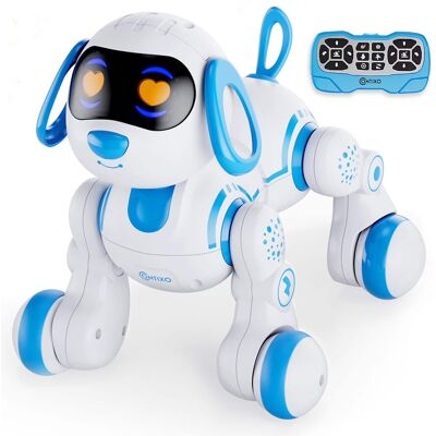 Contixo - Smart Puppy Robot Dog Toy – Interactive Learning Pet for Kids Ages 3–8 with Remote Control, Lights & Sounds - Blue Contixo - Smart Puppy Robot Dog Toy – Interactive Learning Pet for Kids Ages 3–8 with Remote Control, Lights & Sounds - Blue
