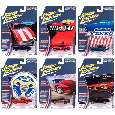 "Muscle Cars USA" 2025 Release 1 Set A of 6 pieces 1/64 Diecast Model Cars by Johnny Lightning "Muscle Cars USA" 2025 Release 1 Set A of 6 pieces 1/64 Diecast Model Cars by Johnny Lightning