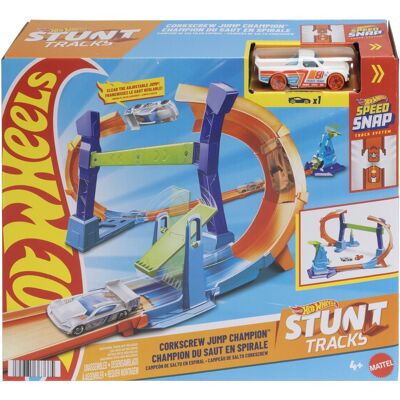 Mattel - Hot Wheels Stunt Tracks Corckscrew Jump Champion - COLLECTIBLES - Multicolor Mattel - Hot Wheels Stunt Tracks Corckscrew Jump Champion - COLLECTIBLES - Multicolor