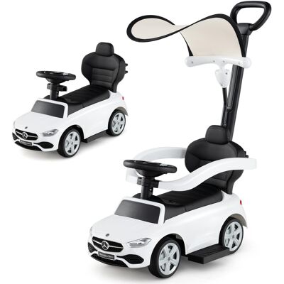 Costway - Kids Ride on Push Car Mercedes-Benz Licensed 3-in-1 Sliding Car - White Costway - Kids Ride on Push Car Mercedes-Benz Licensed 3-in-1 Sliding Car - White